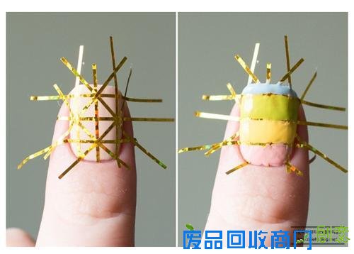 自己DIY省下五百块！玻璃甲条纹甲在家这样做