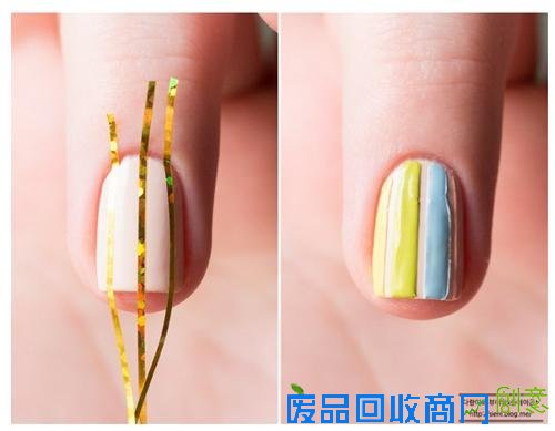 自己DIY省下五百块！玻璃甲条纹甲在家这样做