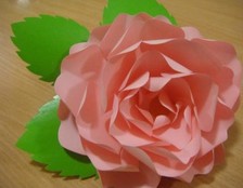 简单、大方的手工纸艺花制作，同样是采用拼接的方式，但是这个纸艺花看起来就像是牡丹一般，很具有柔美的味道，教程地址：