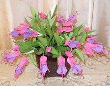 折纸花—倒挂金钟的手工折纸制作教程，有趣的折纸倒挂金钟制作，不知道你是否会喜欢上这样的纸艺花，反正我是很喜欢的，教程地址：