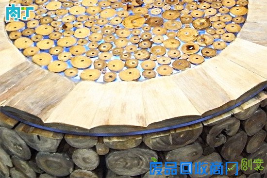 废木头制作的时尚家具创意DIY╭★肉丁网