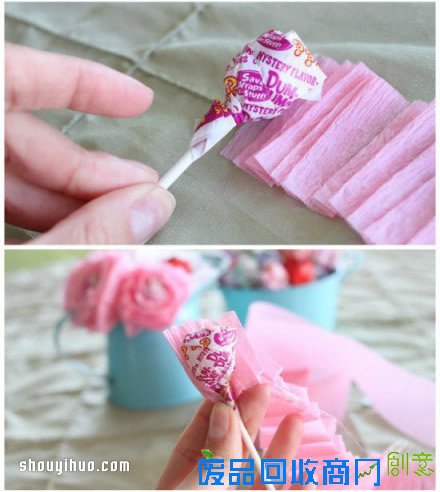 皱纹纸花的折法图解 皱纹纸花的制作教程