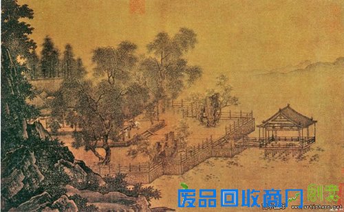  南宋界画考析：刘松年《四景山水图》