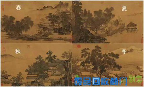  南宋界画考析：刘松年《四景山水图》