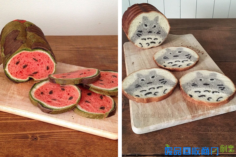 将儿子的涂鸦作品制作成面包火遍全球