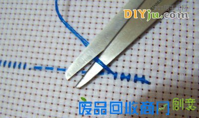 十字绣起针收针图解教程10