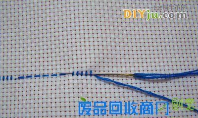 十字绣起针收针图解教程9