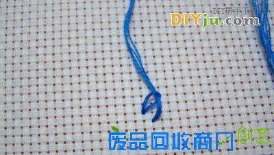 十字绣起针收针图解教程4