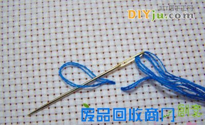 十字绣起针收针图解教程3