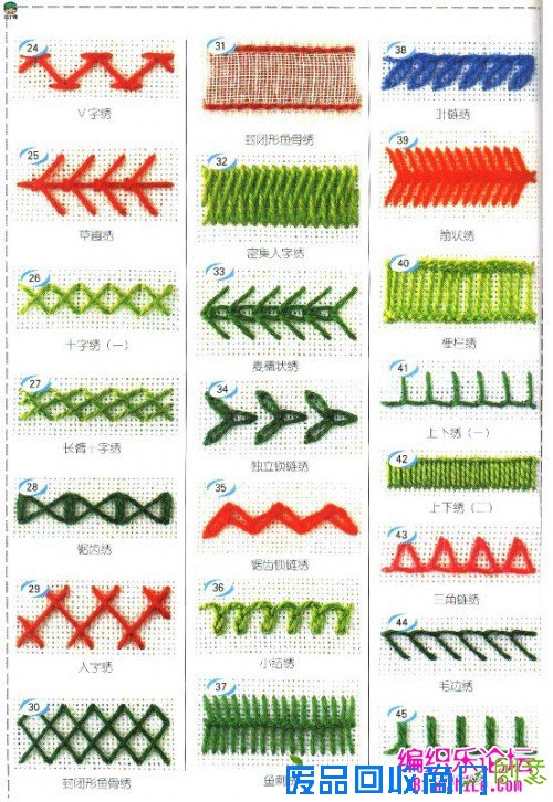 手工刺绣针法大全
