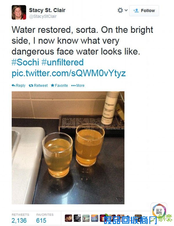 　　这不是果汁哦，而是从自来水管里接的两杯自来水！