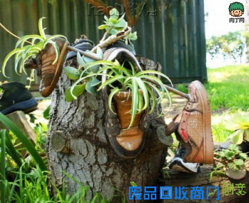 自制旧鞋怎么处理 旧鞋变花盆的35个DIY多姿多彩样例