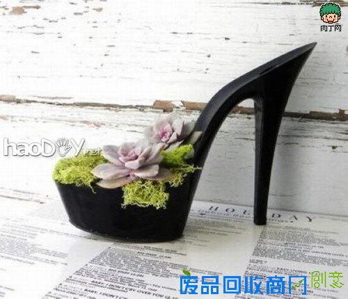 自制旧鞋怎么处理 旧鞋变花盆的35个DIY多姿多彩样例