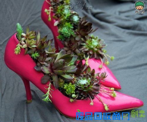 自制旧鞋怎么处理 旧鞋变花盆的35个DIY多姿多彩样例