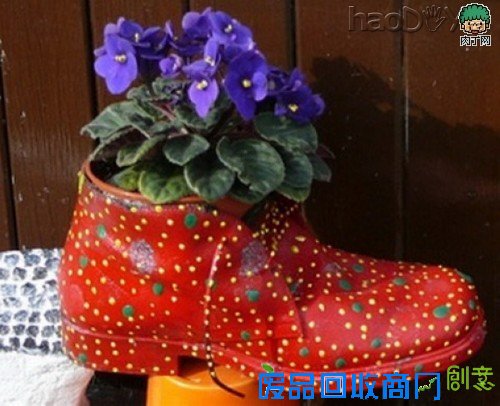 自制旧鞋怎么处理 旧鞋变花盆的35个DIY多姿多彩样例