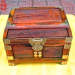 缔艺阁酸枝仿古红木储蓄柜多功能收纳盒首饰盒梳妆盒古玩收藏品1