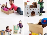 废纸箱制作玩具图片 幼儿手工纸箱玩具作品 废纸箱制作玩具图片 幼儿手工纸箱玩具作品