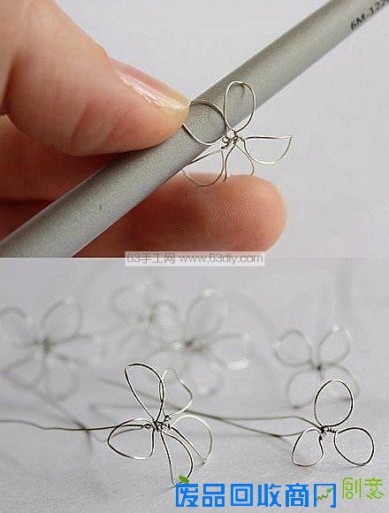 唯美金属丝花环制作方法1