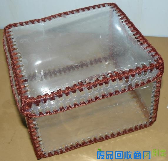 废旧饮料瓶DIY，手工拼料制作的带盖方便收纳箱