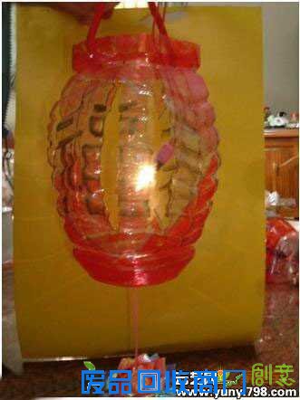 塑料瓶废物利用手工制作灯笼6