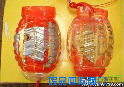 塑料瓶废物利用手工制作灯笼5