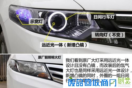 锋范改装氙气大灯 告别本田的蜡烛灯