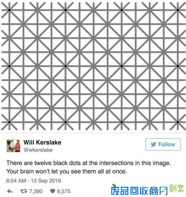 网友疯了：这张图片为何无法同时看到12个黑点