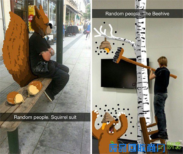 画家为路人涂鸦