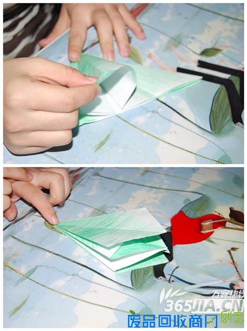 合肥最美百合花折纸第四步