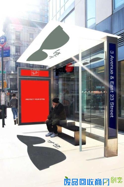  公交车站创意广告