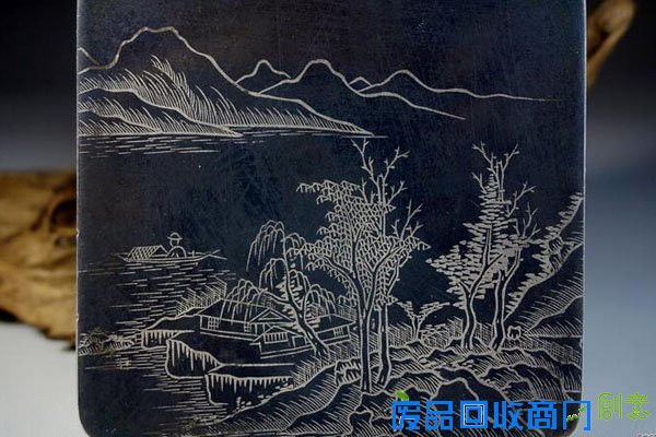乌铜走银 山水盒