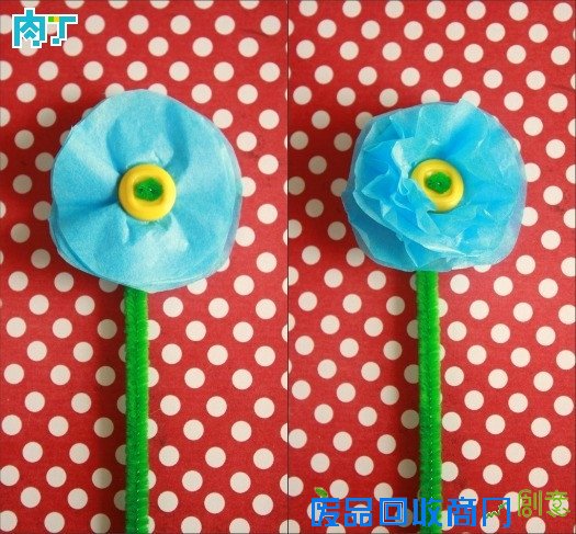 漂亮塑料花的折法╭★肉丁网