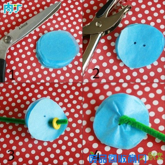 漂亮塑料花的折法╭★肉丁网