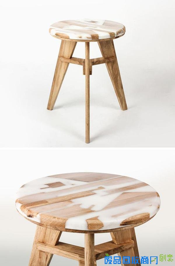 用边角料和树脂DIY超酷凳子