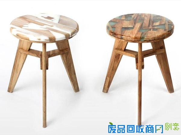 用边角料和树脂DIY超酷凳子