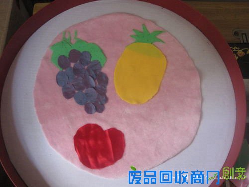 童趣水果布艺拼贴手工6