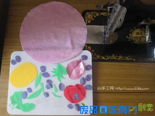 童趣水果布艺拼贴手工3