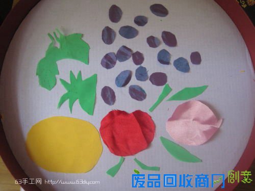 童趣水果布艺拼贴手工2