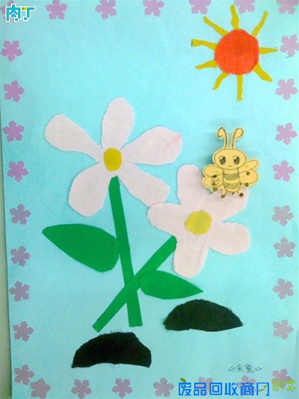 儿童布贴画作品欣赏 布贴画图片大全