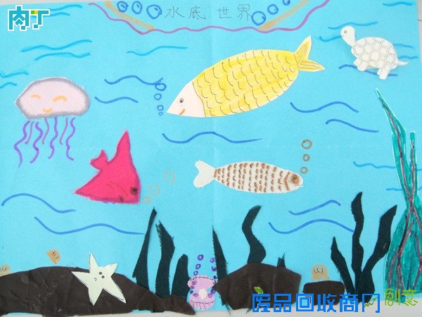 儿童布贴画作品欣赏 布贴画图片大全