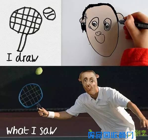 老爹把6岁儿子的涂鸦P进现实，画风炸裂到不忍直笑！