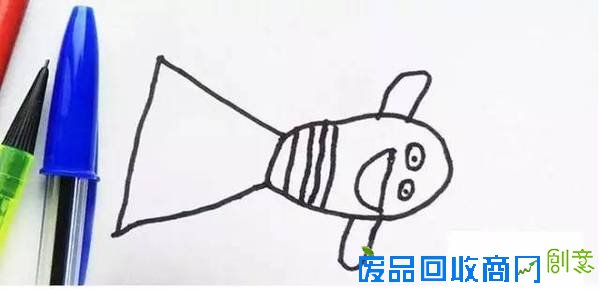 老爹把6岁儿子的涂鸦P进现实，画风炸裂到不忍直笑！