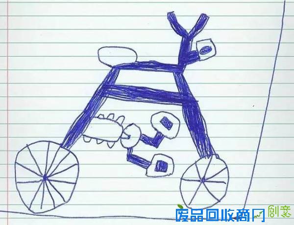 老爹把6岁儿子的涂鸦P进现实，画风炸裂到不忍直笑！