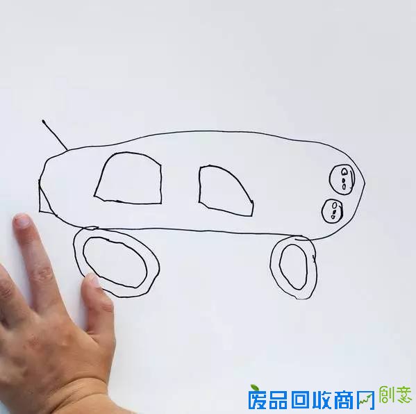老爹把6岁儿子的涂鸦P进现实，画风炸裂到不忍直笑！