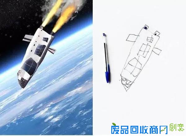 老爹把6岁儿子的涂鸦P进现实，画风炸裂到不忍直笑！