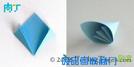 纸樱花怎么折 简单漂亮的折纸樱花图解教程╭★肉丁网