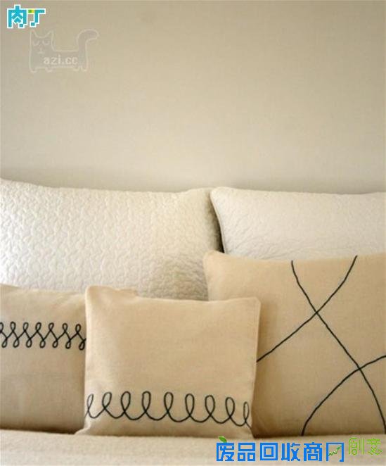 教你制作简单实用的手工DIY刺绣线条靠垫的详细步骤