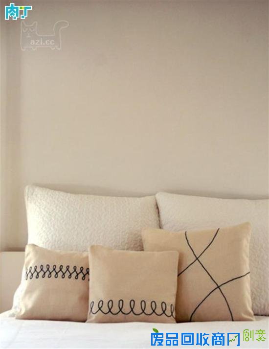 教你制作简单实用的手工DIY刺绣线条靠垫的详细步骤