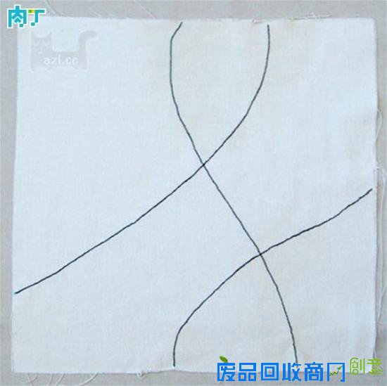 教你制作简单实用的手工DIY刺绣线条靠垫的详细步骤