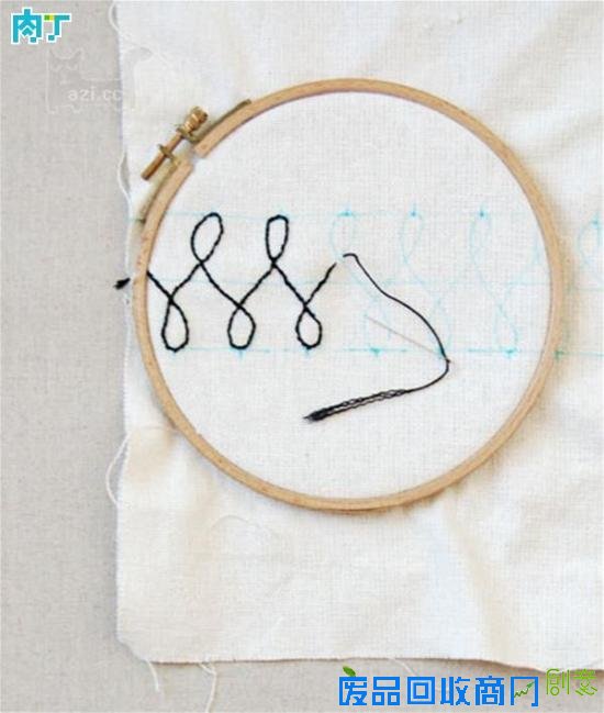 教你制作简单实用的手工DIY刺绣线条靠垫的详细步骤